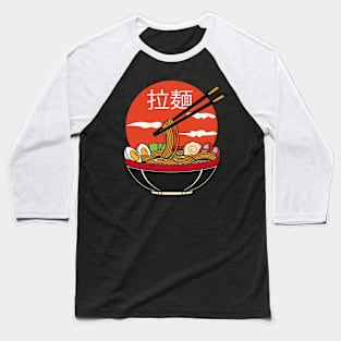 Japanese Ramen Bowl Noodles Teens Boys Girls Baseball T-Shirt